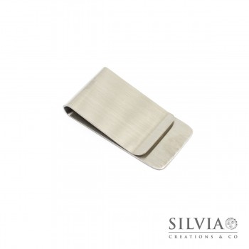 Fermasoldi in acciaio satinato da 50x26x7.2mm