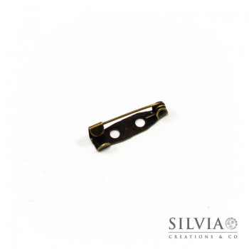 Base per spilla bronzo in ferro 20x5 mm x 10pz