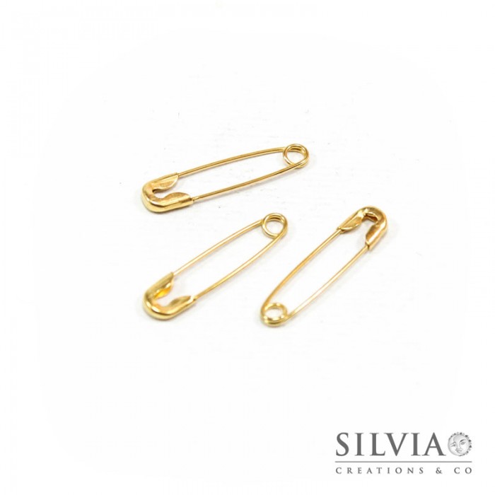 Spilla da balia oro da 20x5mm x50pz - silviacreationsandco