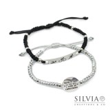 Bracciale cordino colorato con nodi targhetta o disco incisione personalizzata Bracciale cordino colorato con nodi targhetta o disco incisione personalizzata