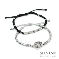 Bracciale cordino colorato con nodi targhetta o disco incisione personalizzata Bracciale cordino colorato con nodi targhetta o disco incisione personalizzata