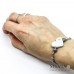Bracciale cordino cerato con cuore grigio