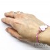 Bracciale cordino cerato con cuore rosa