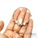 Bracciale cordino cerato con musetto coniglio beige