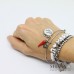 Bracciale bangle con ciondolo Good Luck e ciondoli portafortuna