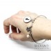 Bracciale bangle in acciaio Alice in Wonderland inspired