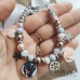 Bracciale personalizzato con fotografia cane gatto o coniglio e charms