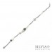 Bracciale con perle Swarovski Elements color bianco e grigio catena acciaio