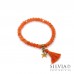 Bracciale elastico con cristalli colorati da 6mm e nappina
