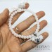 Bracciale elastico con cristalli bianchi e musetto koala