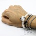 Bracciale elastico con cristalli bianchi e musetto koala