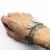 Bracciale elastico perle acciaio ciondolo "Grazie Maestra" e charms