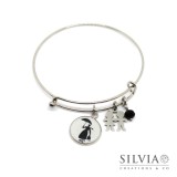 Bracciale bangle Mary Poppins inspired con sagoma e charms