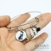 Bracciale bangle Mary Poppins inspired con sagoma e charms