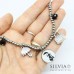Bracciale palline acciaio Mary Poppins inspired con charms