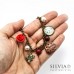Bracciale Alice inspired color bronzo con rosa rossa