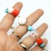 Bracciale con perle turchese corallo e conchiglia bianca