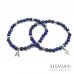 Bracciale uomo con pietre dure e ciondoli a scelta elastico