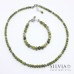 Bracciale uomo con perle di giada verde da 6 mm e chiusura a moschettone