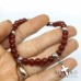 Bracciale uomo con perle di corniola da 6 mm e croce in acciaio