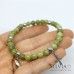 Bracciale uomo con perle di giada verde da 6mm e croce in acciaio