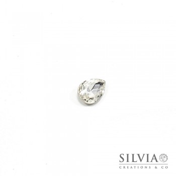 Cabochon in vetro color cristallo a forma di goccia da 18x13 mm