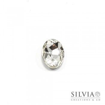 Cabochon in vetro color cristallo ovale da 30x20 mm