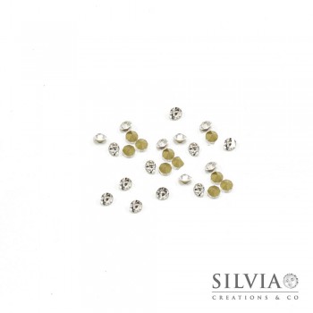Cabochon in vetro color cristallo tondo da 3 mm x 50pz