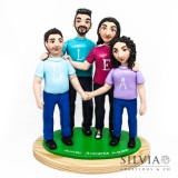 Cake topper personalizzato con famiglia