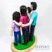 Cake topper personalizzato con famiglia