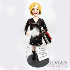 Cake topper personalizzato per pensione stiratrice