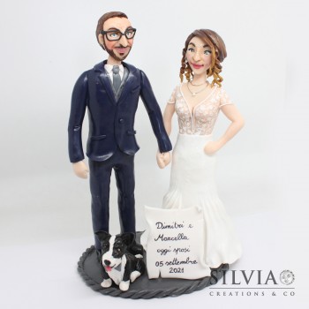 Cake topper sposi Dimitri e Marcella