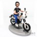 Cake topper personalizzato con moto e ragazzo