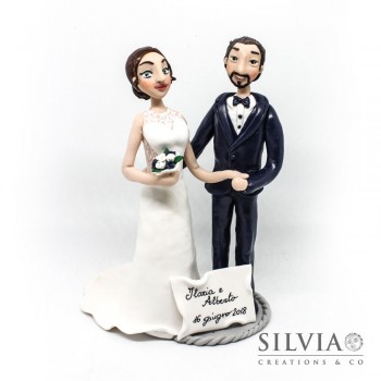 Cake topper sposi Ilaria e Alberto