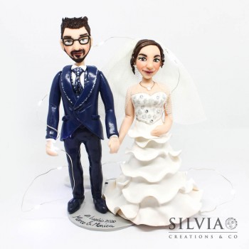 Cake topper sposi Monica e Marco