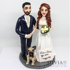 Cake topper sposi Ilaria e Livio