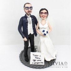 Cake topper sposi Katia e Fabio