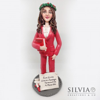 Cake topper personalizzato per laurea in farmacia di Giulia