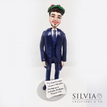 Cake topper personalizzato per laurea in Informatica di Francesco