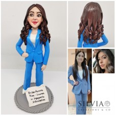 Cake topper personalizzato per laurea in ingegneria informatica di Aurora