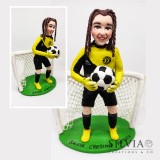 Cake topper personalizzato con ragazzo portiere