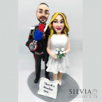 Cake topper personalizzato per le nozze di Daniele e Annalisa