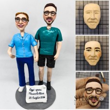 Cake topper nozze Mauro e Alice