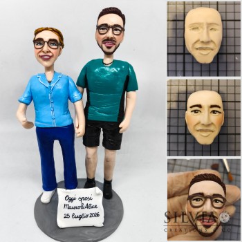 Cake topper nozze Mauro e Alice