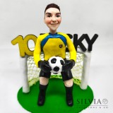 Cake topper compleanno Ricky con ragazzo portiere di calcio