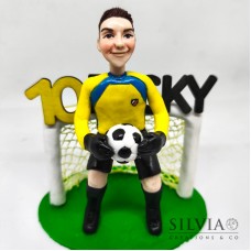 Cake topper compleanno Ricky con ragazzo portiere di calcio