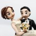 Cake topper matrimonio con sposa in braccio allo sposo