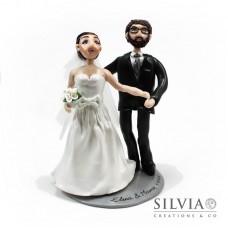 Cake topper sposi esempio posa due