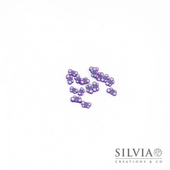 Fettine in pasta polimerica a forma di farfalla viola 3x4 mm x 100pz