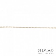 Catena forzatina liscia saldata in acciaio color oro da 2,5x2 mm x 1m